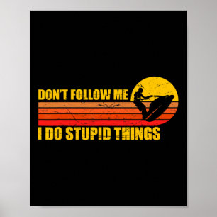Funny Retro Jet Ski Jetski Jet Skier Vintage Poster