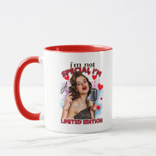Funny retro lady add monogram  mug