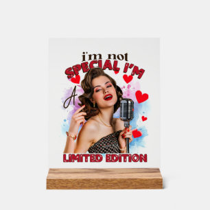 Funny retro lady word art  acrylic sign