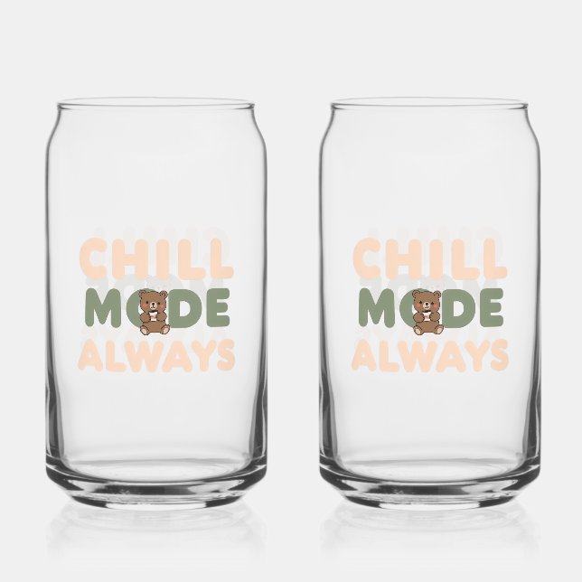 Funny Retro Lazy Day Saying Can Glass (Front)