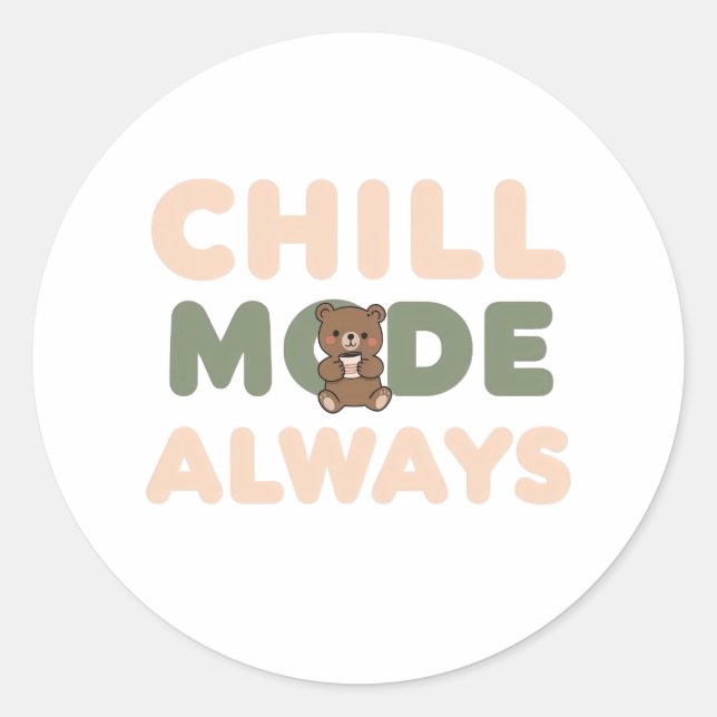 Funny Retro Lazy Day Saying Classic Round Sticker (Front)