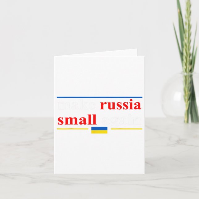 Funny Retro Make Russia Small Again  Card (Front)