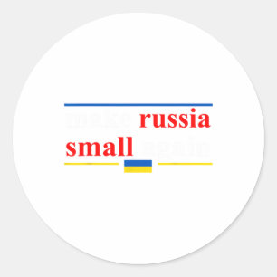 Funny Retro Make Russia Small Again  Classic Round Sticker