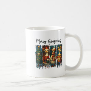 Funny Retro Merry Goosemas Christmas Silly Goose X Coffee Mug