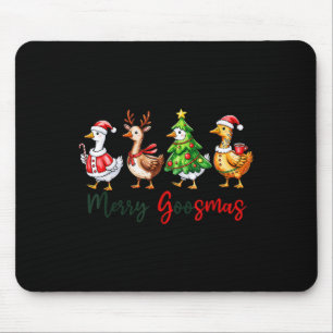 Funny Retro Merry Goosemas Christmas Silly Goose X Mouse Mat