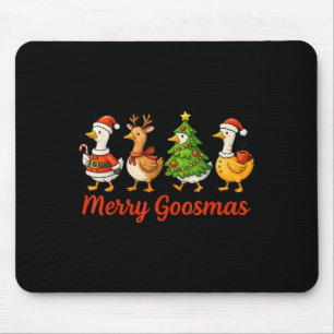 Funny Retro Merry Goosemas Christmas Silly Goose X Mouse Mat
