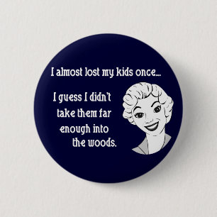 Funny Retro Mum Button