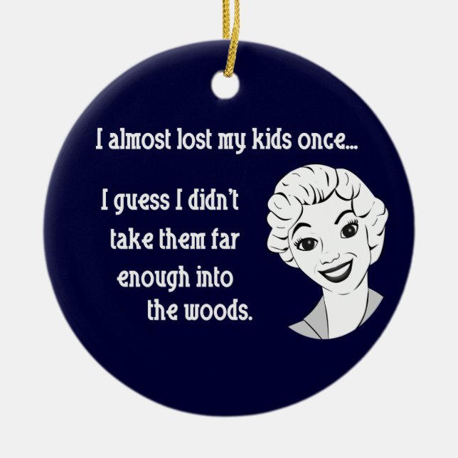 Funny Retro Mum Ornament (Front)