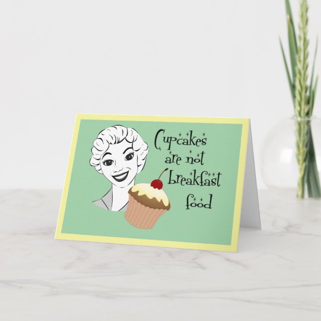 Funny Retro Mum Saying Greeting Card (Front)