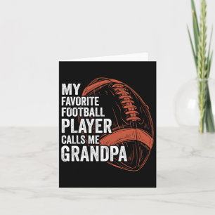 Funny Retro My Favourite Football Player Calls Me Card