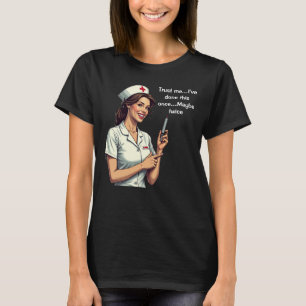 Funny Retro Nurse T-Shirt – Trust Me, I'm Trained