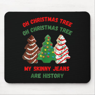 Funny Retro Oh Christmas Tree My Skinny Jeans Are Mouse Mat