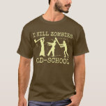Funny Retro Old School Zombie Killer Hunter T-Shirt<br><div class="desc">The kids today might kill zombies with guns, explosives or futuristic lasers, but where's the fun in that? Okay, that is pretty fun, but it's not as exciting as whipping out the old baseball bat and axe. This retro design is all about old-school zombie killing / hunting. It shows the...</div>