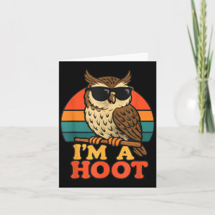 Funny Retro Owl Im A Hoot Vintage Animal Card