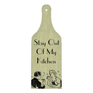 Funny Retro PADDLE Glass Decor Cutting Board