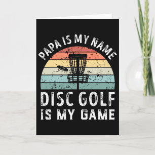 Funny Retro Papa Disc Golf Is My Game Father's Day Card