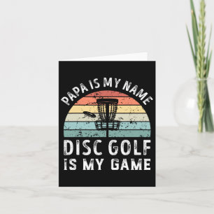 Funny Retro Papa Disc Golf Is My Game Father's Day Card
