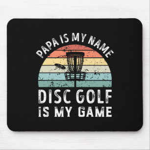 Funny Retro Papa Disc Golf Is My Game Father's Day Mouse Mat