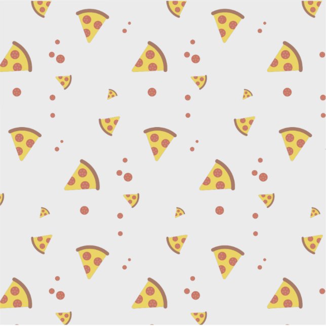 Funny Retro Pepperoni Pizza Minimalist Pattern (Front)