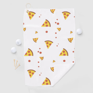 Funny Retro Pepperoni Pizza Minimalist Pattern Golf Towel
