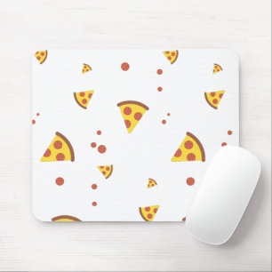 Funny Retro Pepperoni Pizza Minimalist Pattern Mouse Mat