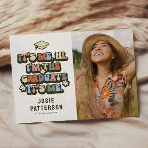 Funny Retro Photo Graduation Announcement