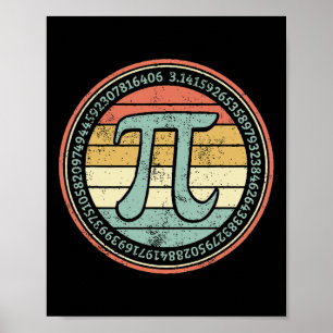 Funny Retro Pi Day Pi Math For Pi Day 3.14 Math Ne Poster