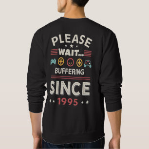 Funny Retro Pixel Art T-Shirt   Buffering Since 90 Sweatshirt