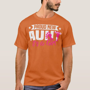 Funny Retro Proud New Aunt It's A Girl Gender Reve T-Shirt