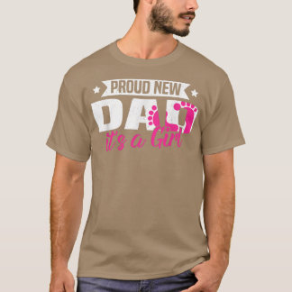 Funny Retro Proud New Dad It's A Girl Gender Revea T-Shirt