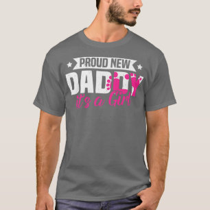 Funny Retro Proud New Daddy It's A Girl Gender Rev T-Shirt