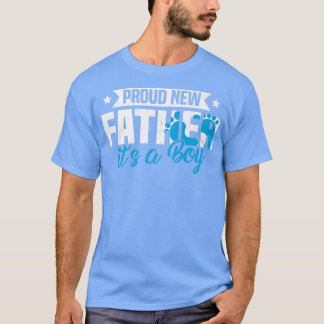Funny Retro Proud New Father It's A Boy Gender Rev T-Shirt