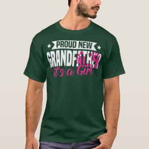 Funny Retro Proud New Grandfather It's A Girl Gend T-Shirt