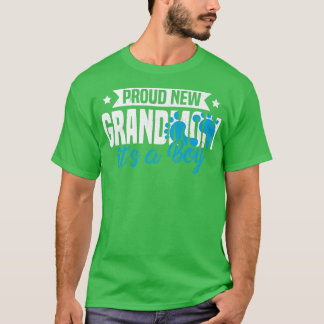 Funny Retro Proud New Grandmom It's A Boy Gender R T-Shirt