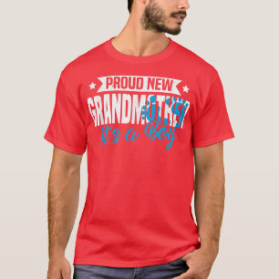 Funny Retro Proud New Grandmother It's A Boy Gende T-Shirt