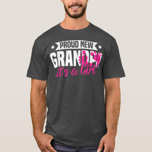 Funny Retro Proud New Grandpa It's A Girl Gender R T-Shirt