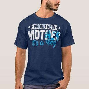 Funny Retro Proud New Mother It's A Boy Gender Rev T-Shirt