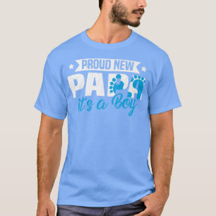 Funny Retro Proud New Papa It's A Boy Gender Revea T-Shirt