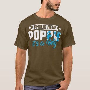 Funny Retro Proud New Poppie It's A Boy Gender Rev T-Shirt