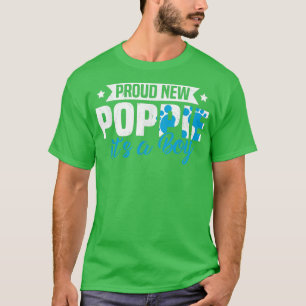 Funny Retro Proud New Poppie It's A Boy Gender Rev T-Shirt