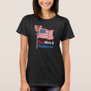 Funny Retro Red, White and Blueberries Patriot fun T-Shirt