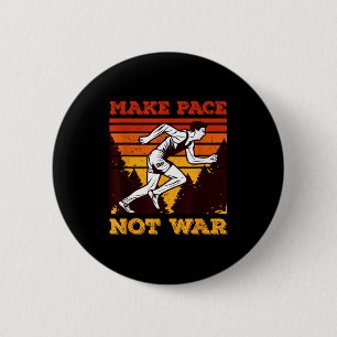 Funny Retro Runner Running Quote Gift - Make Pace 6 Cm Round Badge