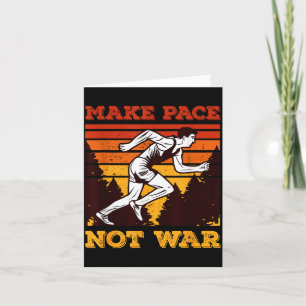 Funny Retro Runner Running Quote Gift - Make Pace Card