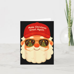 Funny Retro Santa Christmas Trump Xmas Men Women Card