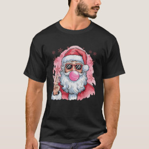Funny Retro Santa Claus Christmas Bubble Gum with T-Shirt