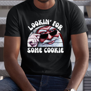 Funny Retro Santa Claus Cookie Dirty Christmas T-Shirt