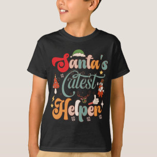 Funny Retro Santas Cutest Helper  T-Shirt