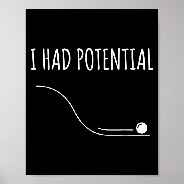 Funny retro saying i had potential  poster (Front)