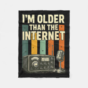 Funny Retro Saying Vintage Humor Internet Nostalgi Fleece Blanket