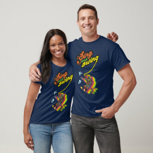 Funny Retro Scuba Diving Typography Sing and Swing T-Shirt